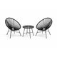 thumbnail image 1 of Juego Terraza 3 Piezas Hilo Negro con Mesa Redonda, 1 of 10