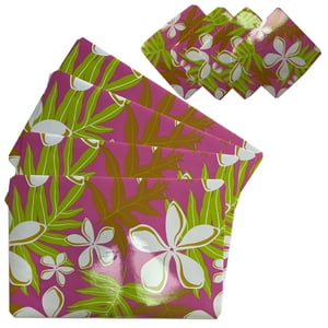 Mallorca - Set 4 Individuales Más 4 Posavasos Floral 8 Piezas