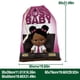 thumbnail image 3 of Bebé Jefe: Niña Africana Bolsa de regalo con cierre de cinta navideño para decoración de Navidad,39cm×30 cm., 3 of 6