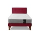 thumbnail image 4 of Cama Europea Zen Best 1.5 Plaza Colchon Resortes Base Dividida + Respaldo Tela Burdeo, 4 of 7