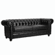 thumbnail image 2 of Sofa 3 Cuerpos chester Luxe Negro, 2 of 3