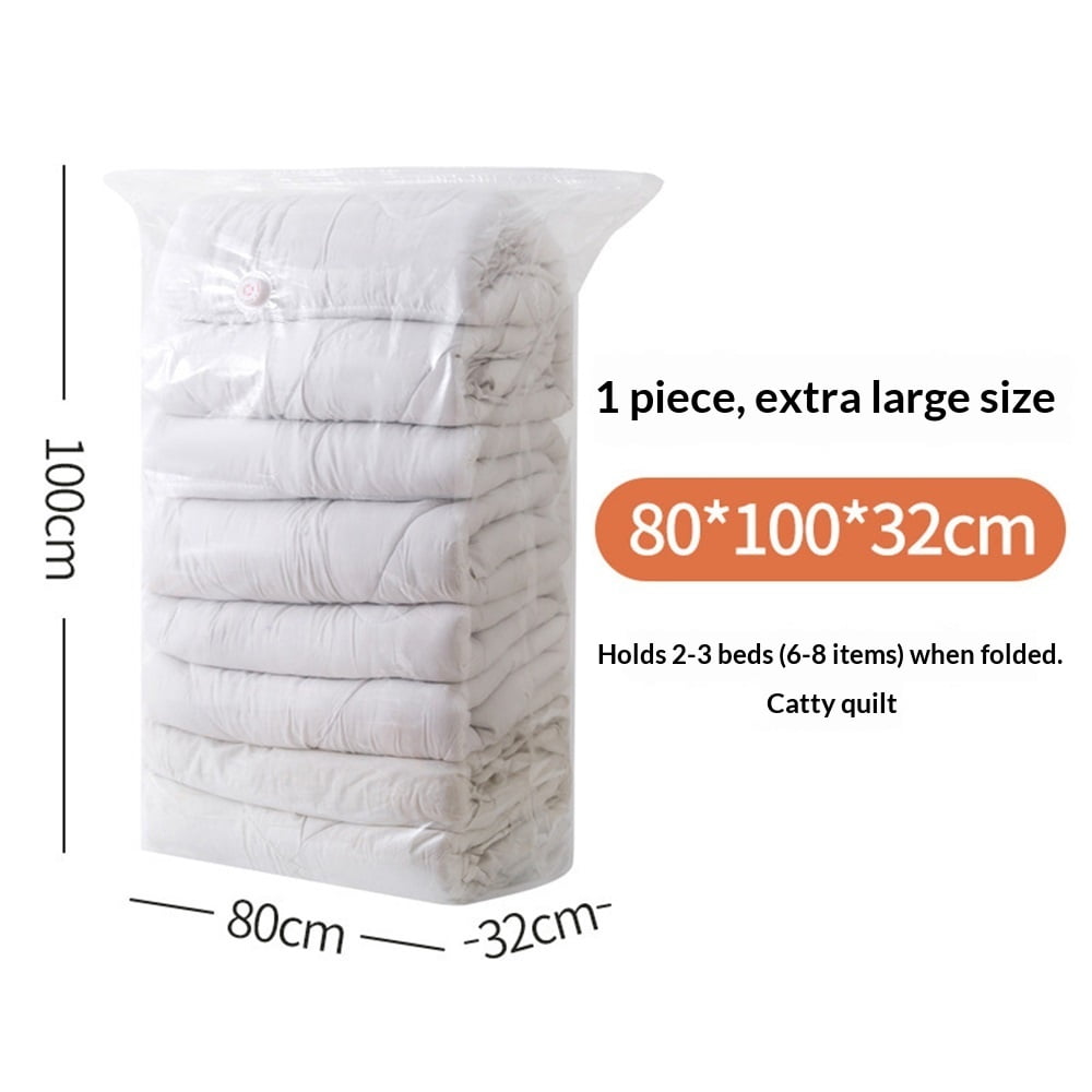 Xusx111 - Bolsas De Almacenamiento Al Vacío 4 Paquetes, Cubo Extra Grande (40x31.5x12.6 Pulgadas), Bolsas De Sellado Al Vacío Supe Jumbo Para Ropa De Cama, Manta, Armario De Ahorro De Espacio, Crema