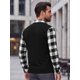 thumbnail image 3 of INSPIRE CHIC Camisa Polo de Cuadros para Hombre de Manga Larga con Cremallera Casual para Golf Polo Camisas 2XL Negro, 3 of 6