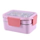thumbnail image 3 of Contenedor De Comida Bento Box De Acero Inoxidable De 2 Capas Para Acampar Al Aire Libre Senderismo Rosa, 3 of 5