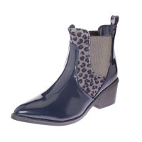 Botín Animal Print Navy Vía Franca