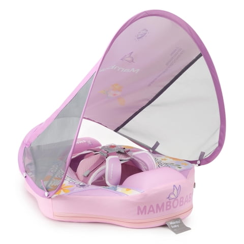 Flotador Para Piscina Para Bebés Genteaco Mambobaby Con Toldo Extraíble De 3 A 24 M