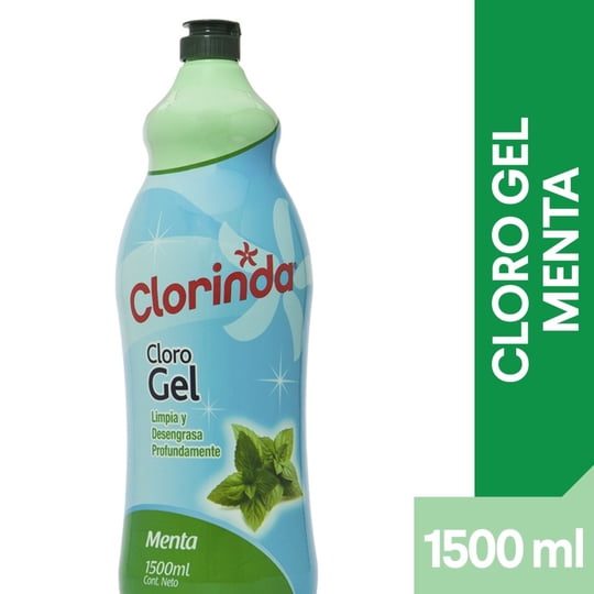 Cloro Gel Menta Botella 1500 ml Clorinda
