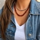 thumbnail image 2 of Collar de Piedra Jaspe Kiwi Natural – la piedra de la motivación y energía, 2 of 3