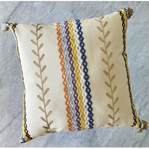 Homestore - Cojín Bordado 45X45 Cm Rainbow Dorado