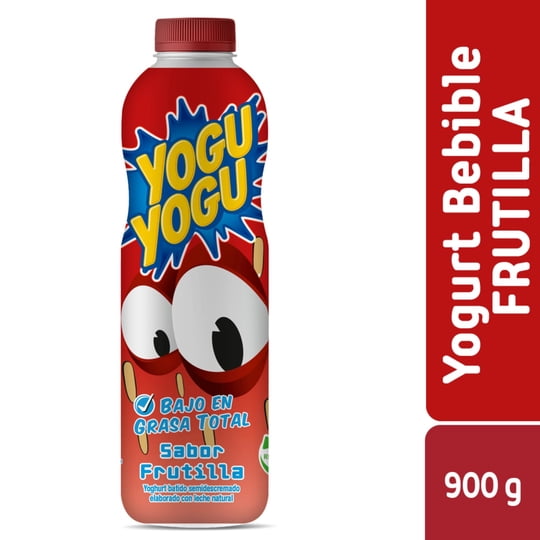 Yoghurt Batido Frutilla Botella 900 g Yogu Yogu