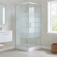 Joytek - Shower Door Recto Style Blanco 70X70X198 Cm (Incluye Receptáculo)