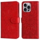 thumbnail image 4 of Funda tipo cartera FOXDOCK para iPhone 16 Pro , diseño girasol en relieve, cuero PU, cierre magnético, soporte y tarjetero, 4 of 5