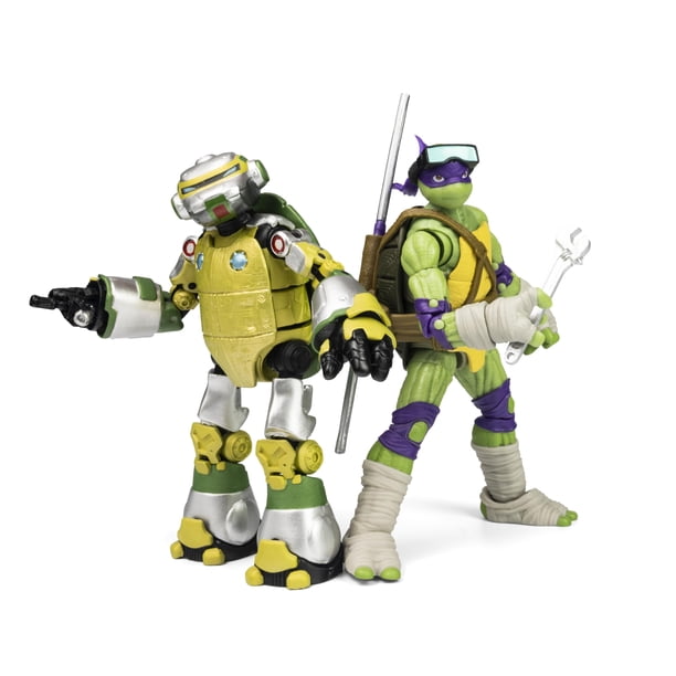 Figuras de acción Teenage Mutant Ninja Turtles, paquete de 2 unidades, Metalhead & Donatello