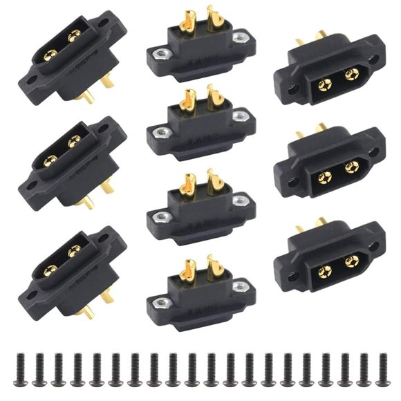 Conector macho XT60 Amass 10 piezas con tornillos