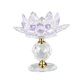 thumbnail image 4 of Candelero De Candelabro De Candelita De Loto De Vidrio Para Decoración De Fiesta En Casa Púrpura, 4 of 5