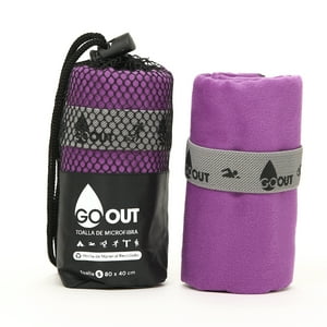 Go Out Toallas Microfibra - Toalla De Microfibra 100% Material Reciclado, Tamaño S Morada
