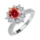 thumbnail image 1 of Anillos de Moissanita de Oro Blanco de 18K de 1 Quilate para Mujer Regalo Color D Claridad VVS1 Anillos de Diamante Anillo de Plata Esterlina 925 Joyería Anillos de Compromiso de Moissanita con, 1 of 8