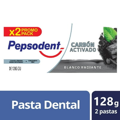 Pasta Dental Carbón Activado Pack 2 Un G G Pepsodent