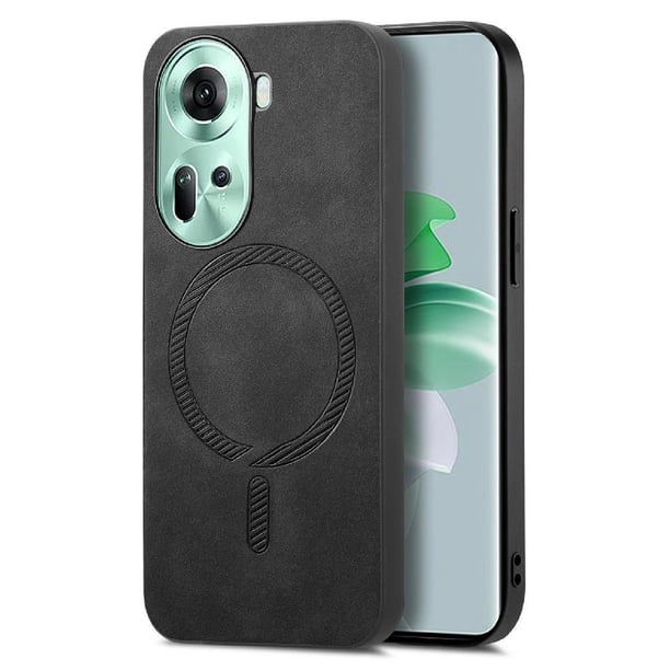 Magnetic Slim Case for OPPO Reno 11 5G with Camera Guard & Anti-Scratch Back Black