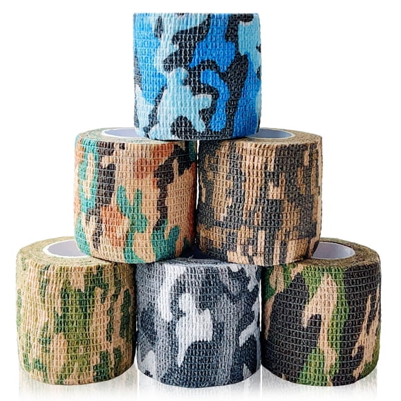 Venda veterinaria para mascotas GIFTMISSU, 6 rollos de 5 yardas, camuflaje