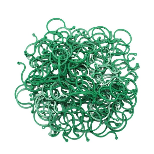 100x Clips giratorios para plantas, Clip de encuadernación para plantas de jardín, reutilizable, 8 Clips de soporte de hebilla, herramientas de jardín Grande