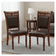 thumbnail image 2 of pack x2 Sillas de Comedor Atenas con Asiento de eco cuero Tallada en las Patas y Respaldo De Madera Americana, 2 of 2