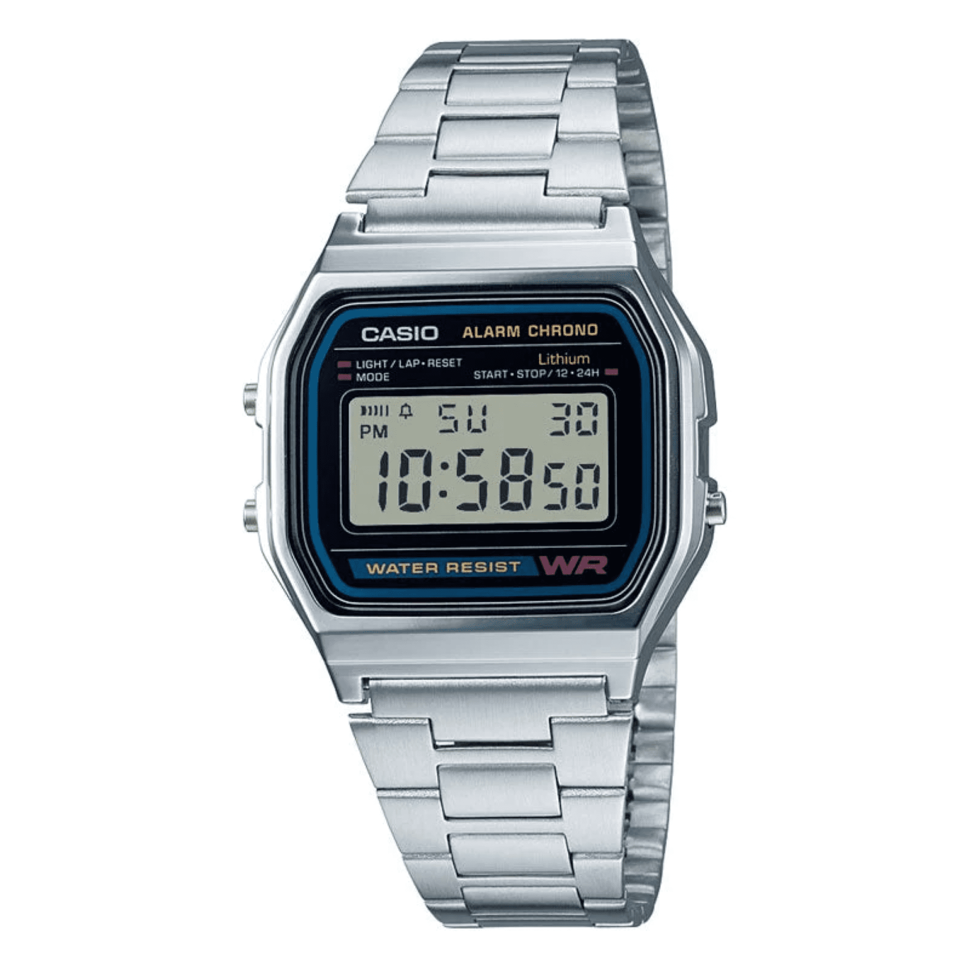 Casio - Reloj A158wa-1df Unisex Digital Metal