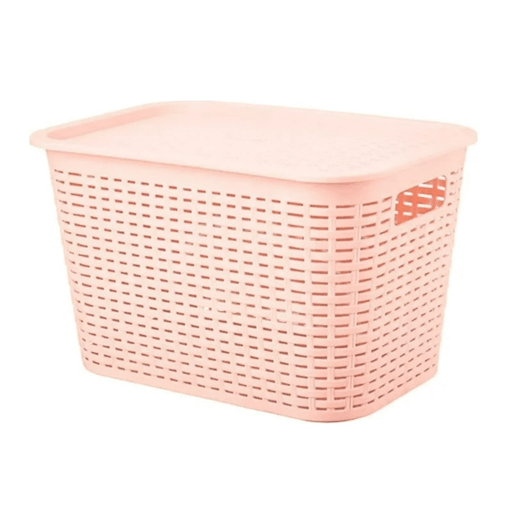 Reyplast - Caja Organizadora Canastilla Tavarua Multiuso Ratan 22 Lts Rosa