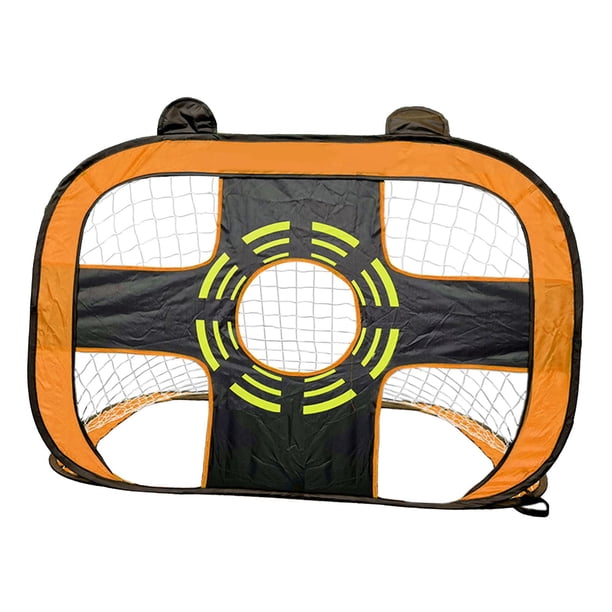 Portería de fútbol para niños pequeños, juguetes de fútbol para niños, regalo, portería de fútbol portátil para diversión en el patio trasero, juego naranja