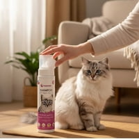 Happypets - Shampoo Gatos Espuma Seca Hipoalergénico 280 Cc Aroma Limón