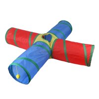 Magideal - Túneles Para , Túneles Para Jugar, Túneles De 4 Vías, Multicolor, , Duraderos, Laberinto Plegable, Juguetes Para Interiores, Conejos,