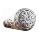 thumbnail image 1 of Anillo Plata Budista Flor de la Vida y Mantras Hombre Mujer, 1 of 3