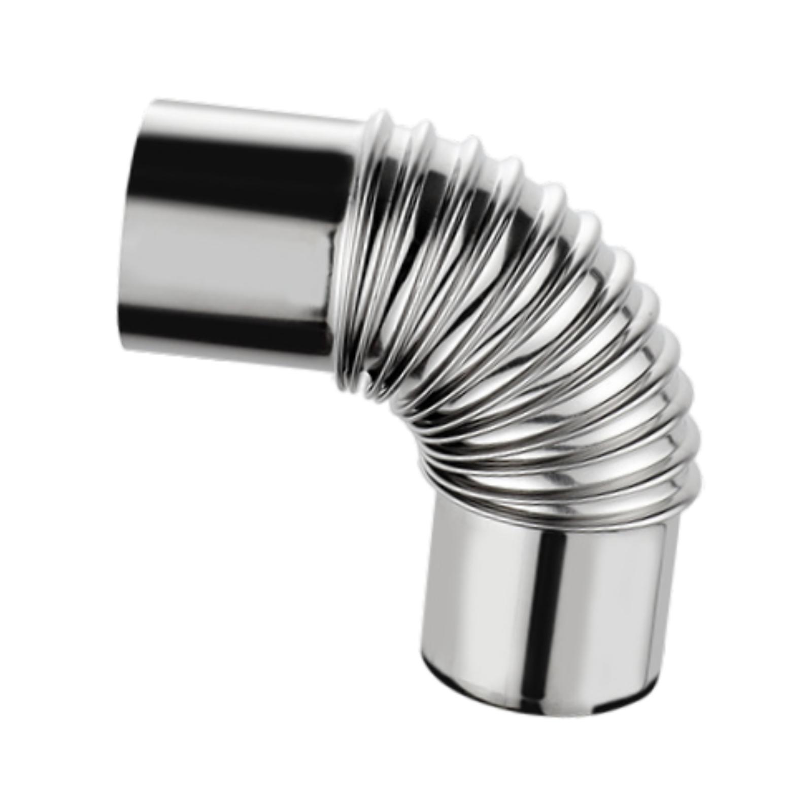 Magideal - Calentadora De Gas Codo Codo -Tubo De Tubo De Tubo De Tubo 2.36 Pulgadas De Diámetro Conector De Tubería 90 Grados Canal De Humo Fácil De Instalar