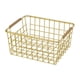 thumbnail image 5 of Cesta De Almacenamiento De Hierro Multiusos, Contenedor De Almacenamiento Metálico Para Armarios, Hogar, Dormitorio, Dorado, 28 X 17,5 X 12 Cm, 5 of 5