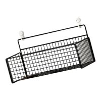 Bothyi - Cubo De Basura Montado En La Pared Cesta Despensa Ducha Champú Estantes Estante Baño Cocina Negro M