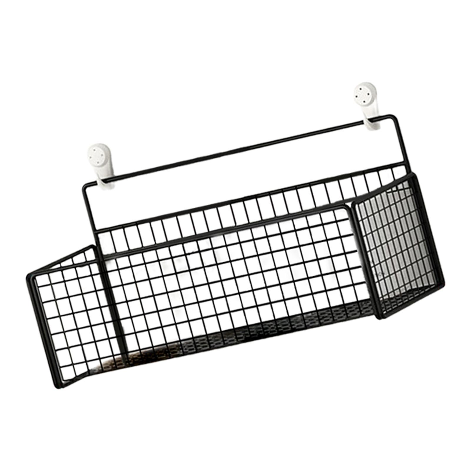 Bothyi - Cubo De Basura Montado En La Pared Cesta Despensa Ducha Champú Estantes Estante Baño Cocina Negro M