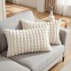 thumbnail image 1 of REGALWOVEN Fundas de Cojín Juego de 2, Fundas de Almohada de Sofá de Felpa Suave Sólida para Decoración del Hogar Sala de Estar Cama Blanca 12" x 20", 1 of 7