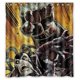 thumbnail image 1 of Cortina de ducha de baño con diseño de hombre murciélago y ganchos, tamaño 66 x 72 pulgadas, 1 of 3
