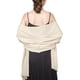 thumbnail image 1 of Chal de pashmina RUI VTRON 191 cm x 69 cm color crema, 1 of 6