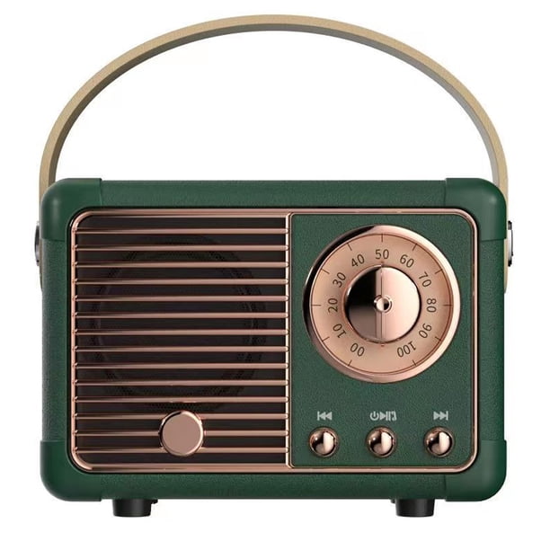 Altavoz Bluetooth retro, decoración vintage, pequeño altavoz Bluetooth inalámbrico, bonito estilo antiguo.
