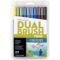 Marcadores Tombow Dual Brush Pen Landscape Paquete De 10 Mezclables