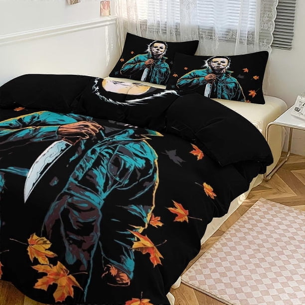Juego De Ropa De Cama Con Estampado De Michael Myers Juego De Funda Nórdica De 3 Piezas Funda Nórdica Y Fundas De Almohada Para Mujeres Hombres Y Adolescentes Elija Entre