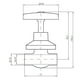 thumbnail image 2 of Llave Paso Campana Cr/Cruz So-So 3/4, 2 of 2