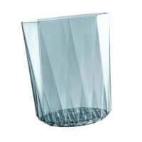 Bothyi - Papelera Transparente De 10 L Con Tapa Abierta Para Cocina, Oficina, Sala De Estar, Color Azul