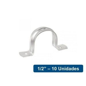 Volteck - Abrazaderas Omega Metálicas 1/2"" 10Un