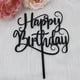 thumbnail image 4 of Decoración para tartas Ruscalin Black Mirror Acrílico Feliz Cumpleaños, 4 of 8