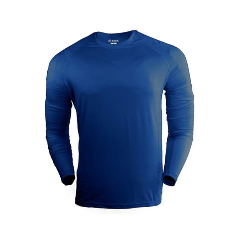 Snix - Polera Fit De Adulto Primera Capa Para Futbol Manga Larga Azul Rey Talla S