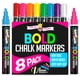 thumbnail image 1 of Marcadores de tiza Chalky Crown Bold, borrado en seco, 6 mm, reversibles, paquete de 8, 1 of 4