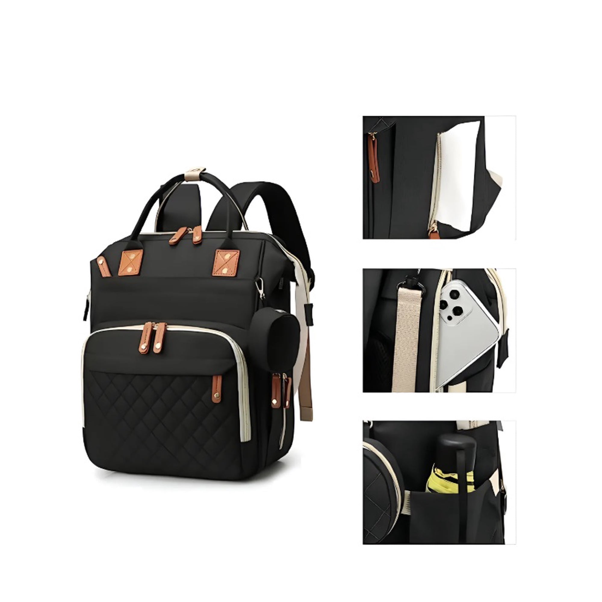 Riqui - Mochila Pañalera Negra