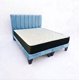 thumbnail image 5 of Cama Dos Plazas con Colchon + Pack de Almohadas Tapizado en Felpa Azul Claro, 5 of 7
